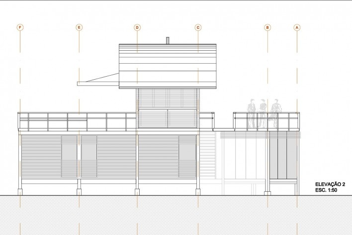 Casa do Felix, elevação 2, Praia do Felix, Ubatuba SP, arquiteto Silvio Sant’Anna<br />Imagem divulgação 