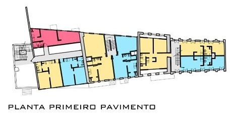 Planta primeiro pavimento<br />Imagem dos autores do projeto 