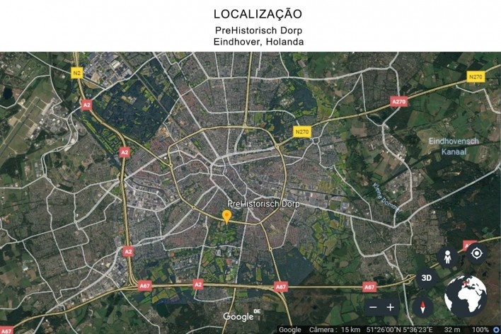Mapa de localização do museu na cidade de Eindhover<br />Foto Ana Carolina Brugnera / Lucas Bernalli Fernandes Rocha 