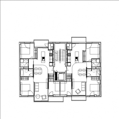 Planta 4ª pavimento<br />Desenho escritório 