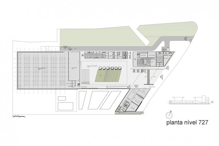 Planta nível 727m - Sesc Osasco