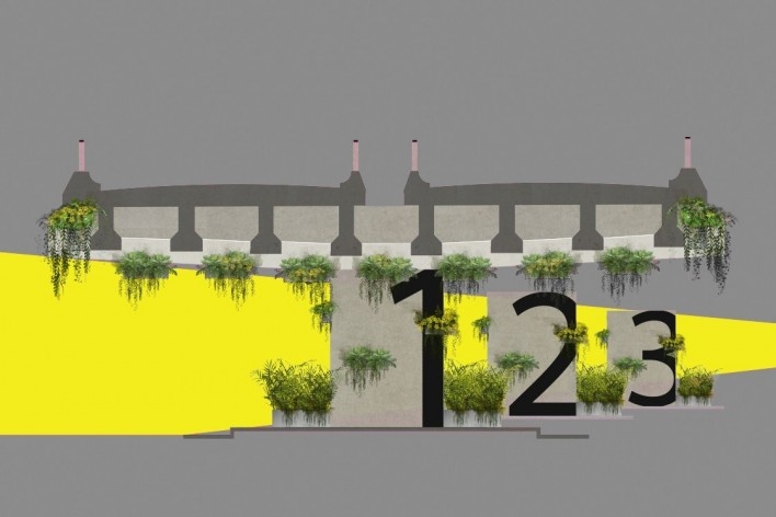 A marquise do Minhocão, vegetação, São Paulo, 2016. Triptyque Architecture + Guil Blanche<br />Imagem divulgação 