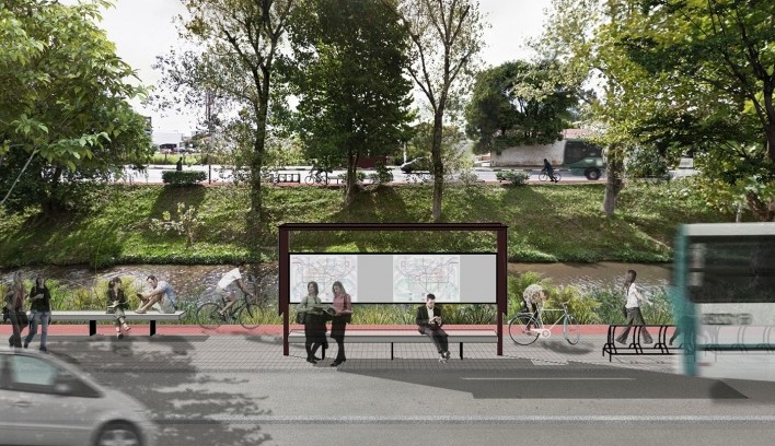 1º lugar Concurso Mercado Público de Lages, mobilidade avenida Belisário Ramos, Lages. Escritórios Zulian Broering + Zanatta Figueiredo<br />Imagem divulgação 