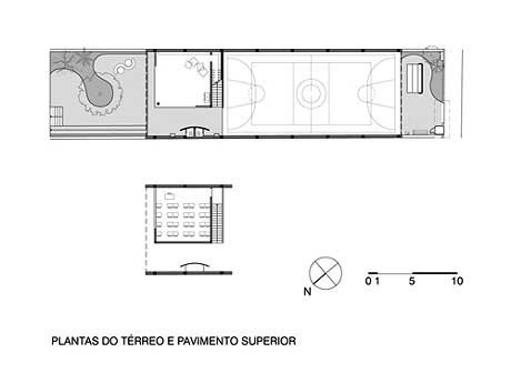 Plantas térreo e pavimento superior<br />Imagem do autor do projeto 