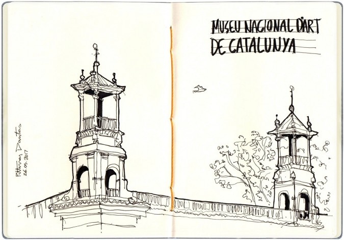 Museu Nacional de Catalunya, Barcelona, Espanha<br />Desenho de Petterson Dantas 
