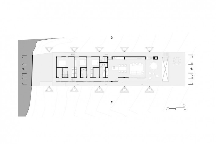 Palicourea House, ground floor plan (block B), São Jorge GO Brasil, 2021. Architects Daniel Mangabeira, Henrique Coutinho and Matheus Seco / Bloco Arquitetos<br />Imagem divulgação / disclosure image  [Bloco Arquitetos]