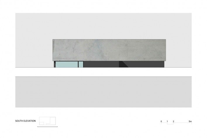 Elevação Sul Casa no Juso. Projeto ARX Portugal + Stefano Riva, 2011<br />divulgação 
