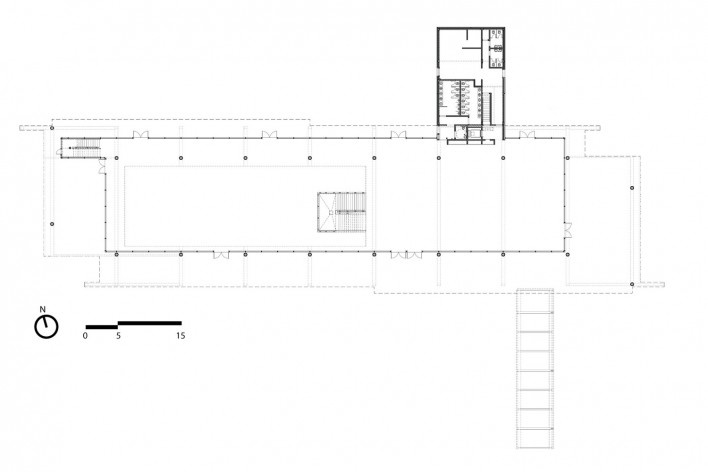 Aflalo & Gasperini Arquitetos, Parque da Juventude, Biblioteca. Planta piso térreo