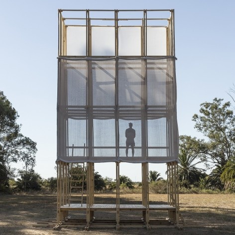 Observatório do Campo e das Estrelas, Ceibas, Entre Rios, Argentina, arquitetos Cássio Sauer e Elisa T Martins<br />Foto Fernando Schapochnik 