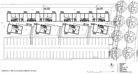 Planta do 4º andar (acesso)<br />Imagem dos autores do projeto 