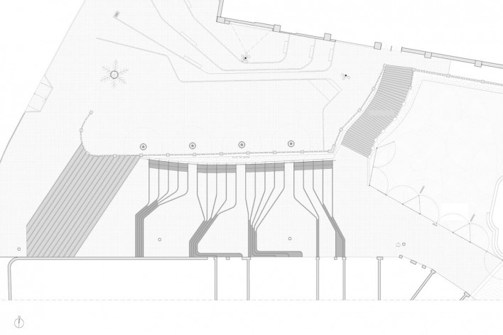 Praça e ladeira da Barroquinha, implantação. Metro arquitetos associados