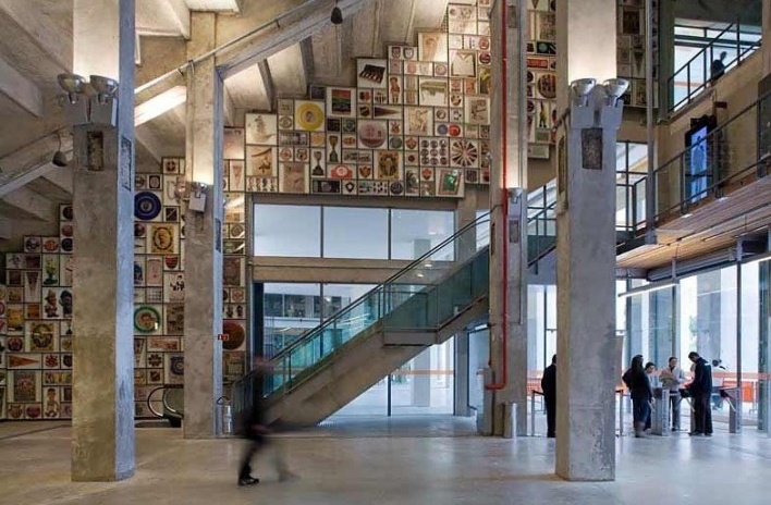 Hall de entrada do Museu do Futebol<br />Foto Nelson Kon 