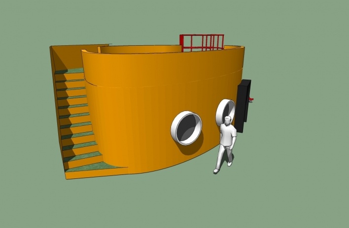 Modelo 3D - Midiateca 2<br />Imagem dos autores do projeto 