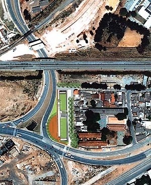 Implantação do edifício<br />Imagem da equipe premiada 