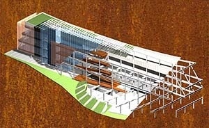 Perspectiva isométrica esquemática<br />Imagem da equipe premiada 