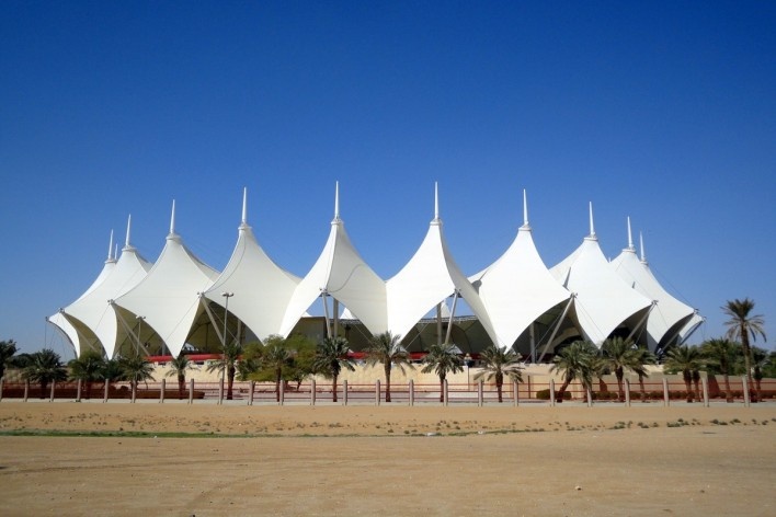 Estádio Internacional King Fahd. Arquiteto Ian Fraser, John Roberts and Partners 1987<br />Foto Leonardo Ferreira Castello 