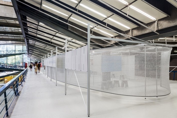 Pavilhão Gife, São Paulo SP Brasil, 2019. Vitor Pena, Victoria Braga, André Vitiello, Inaê Monteiro Negrão, Clara Varandas Abussamra, Luisa Capalbo Menezes, Victor Salviano Isawa e Luiz Gomes da Silva (arquitetura e montagem), Maria Cau Levy e André Stefa<br />Foto Rafaela Netto 