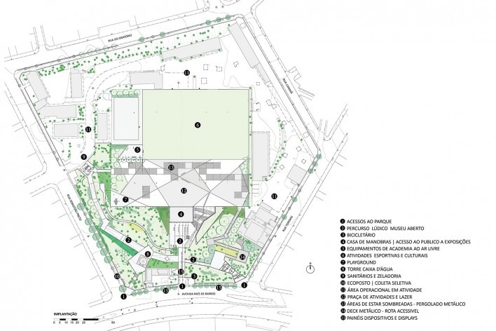 Parque Sabesp Mooca, implantação. Levisky arquitetos estratégia urbana<br />Imagem divulgação 