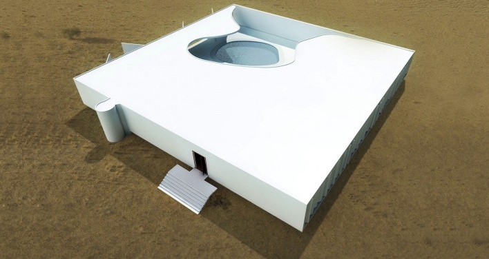 Residência Rothschild, Cesaréia, Israel, 1965, arquiteto Oscar Niemeyer<br />Modelagem tridimensional Marco Milazzo e Rômulo Almagro 
