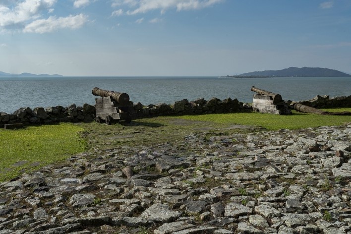 Fortaleza de Santo Antônio, Ilha de Ratón Grande, Florianópolis<br />Foto Ronaldo Azambuja 