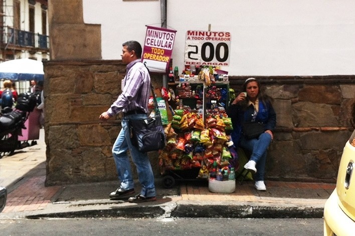 Vendedores ambulantes de Bogotá<br />Foto Abilio Guerra 