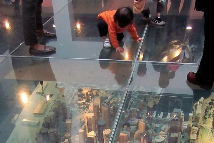 Maquete da cidade de Sydney na Customs House<br />Foto Gabriela Celani 