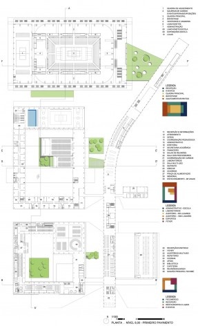 Concurso Sistema Fecomércio‐RS, planta nível +8,00. V.A. Arquitetura / Emerson Vidigal, 1º lugar, 2011