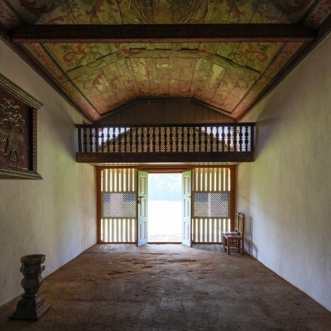 Sítio de Santo Antônio, coro e fachada vazada da capela, São Roque SP<br />Foto Tiago de Oliveira Andrade 