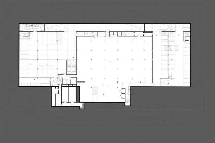 Remodelación del Mercado del Ninot, planta primer subsuelo, Barcelona, España, 2015. Arquitecto Josep Lluís Mateo / Mateo Arquitectura<br />Imagen divulgacíon / disclosure imagens  [Mateo Arquitectura]