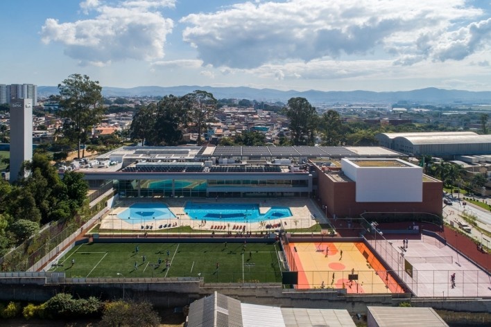 Sesc Guarulhos, Guarulhos, 2019. Arquitetos Lilian Dal Pian e Renato Dal Pian / Dal Pian Arquitetos<br />Foto Pedro Mascaro / Sesc SP 