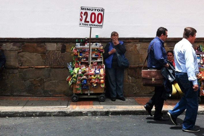 Vendedores ambulantes de Bogotá<br />Foto Abilio Guerra 