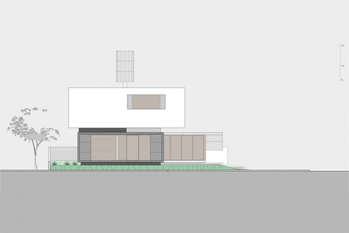 IF House, north elevation, Natal RN Brasil, 2018. Architects Márcio Lucena and Kleimer Martins / Martins Lucena Arquitetos<br />Imagem divulgação/ Disclosure image  [Acervo/ Collection Martins Lucena Arquitetos]