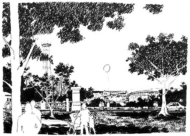 Perspectiva da proposta para o mirante<br />Imagem dos autores do projeto 