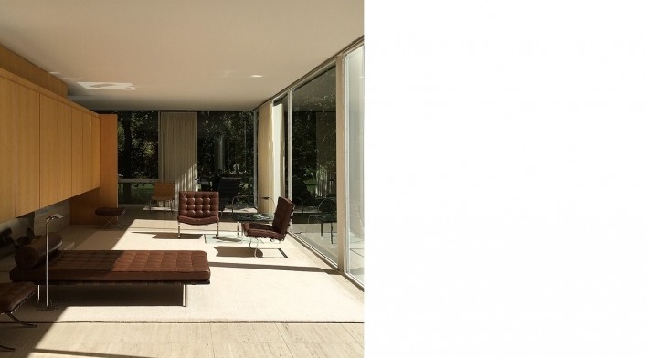 Casa Edith Farnsworth, Plano, Illinois, Estados Unidos. Arquiteto Ludwig Mies van der Rohe, 1951<br />Foto Sabrina Fontenelle 