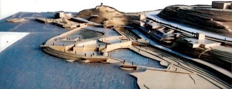 Maquete da Proposta – Complexo de Piscinas e Prédio de Equipamentos<br />Imagem do autor do projeto 