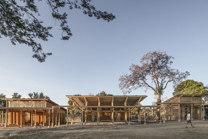Centro de Cultura y Ecología Quiané, Santa Catarina Quiané, Oaxaca, México, 2020. Atarraya Taller de Arquitectura; DesignBuild Studio; Universidad de Ciencias Aplicadas de Múnich; Frente por la Defensa de la Tierra; Comunidad de Santa Catarina Quiané y Ca<br />Foto Paulina Ojeda 