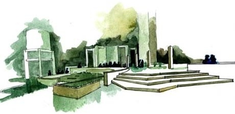 Perspectiva da praça<br />Imagem dos autores do projeto 
