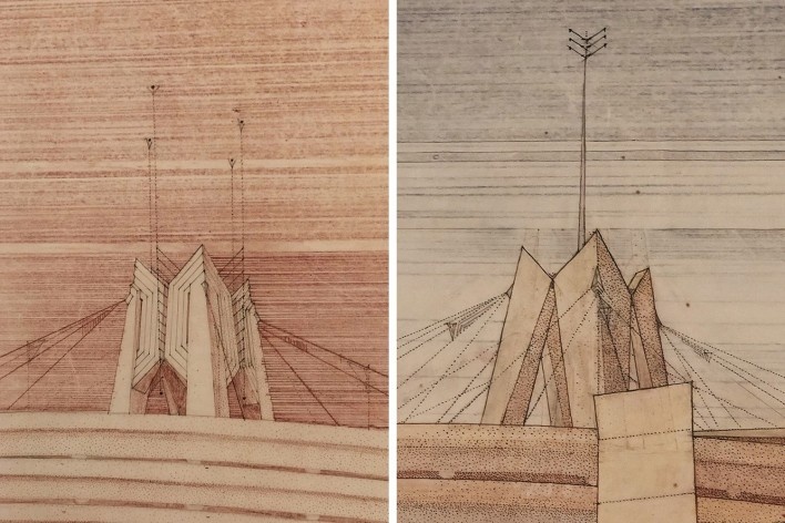 Point Park Civic Center, 1947, Frank Lloyd Wright, mostra “The Human Insect: Antenna Architectures 1887-2017”<br />Foto Ana Tagliari / Wilson Florio, 2018 