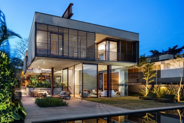 Casa Villa Lobos, 2018, São Paulo SP Brasil. Arquitetos Cristiane Muniz, Fabio Valentim, Fernanda Barbara e Fernando Viégas/ Una Arquitetos<br />Foto Nelson Kon 