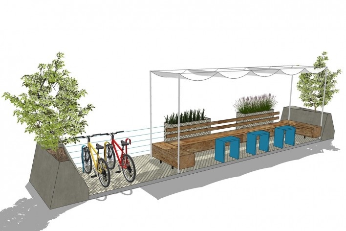 Parklet Rua Vitorino de Moraes, São Paulo, 2015, arquiteto Homã Alvico<br />Imagem divulgação 