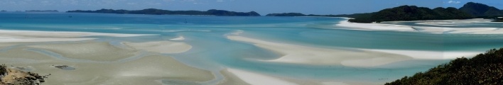 Praia em Whitsunday Island, barreira de corais, Queensland<br />Foto Flávio Coddou 