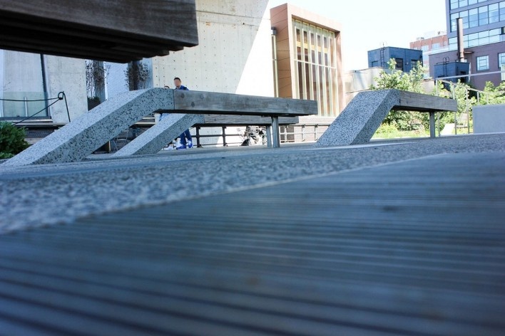 High Line, desenho de mobiliário, Nova York, 23 maio 2015<br />Foto Sarah Suassuna 