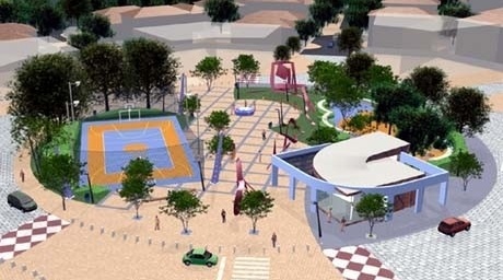 Perspectiva geral da nova Praça Maralegre<br />Imagem do autor do projeto 