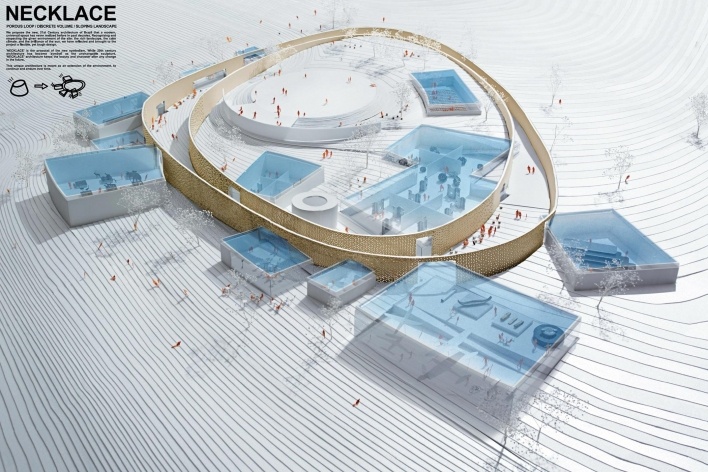 Concurso Internacional para Projeto Arquitetônico do Museu Exploratório de Ciências da Unicamp, maquete, 2º lugar. Arquitetos Tomohiko Amemiya, Hiroki Inutsuka e Mitsuru Hamada, 2009<br />Foto divulgação 