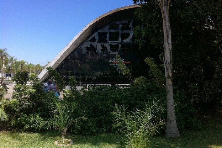 Auditório Simón Bolívar, Memorial da América Latina, São Paulo. Arquiteto Oscar Niemeyer<br />Foto Abilio Guerra 