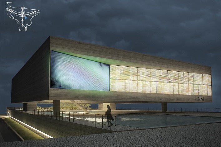 Vista geral. Concurso para a Sede da CNM em Brasília. Menção Honrosa 1<br />divulgação 