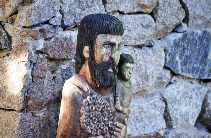 Sítio Alecrim, escultura no jardim, Barra da Tijuca, Rio de Janeiro<br />Foto Celso Brando 
