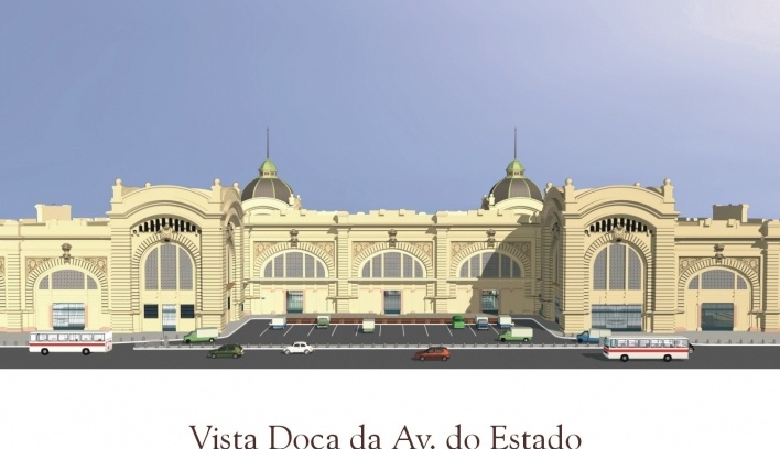 Vista da doca da Avenida do Estado<br />Imagem do autor do projeto 