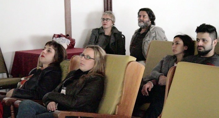 Plateia assiste “Christian de Portzamparc, um arquiteto em movimento”, filme de Daniel Ablin. Move Cine Arte 2012, Monte Verde<br />Foto Helena Guerra 