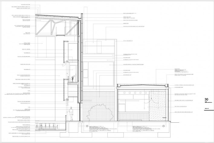 L’Auditori en Massanass. Detalle constructivo parcial. Carlos Gómez y Eva Álvarez, Gómez+Álvarez arquitectes, Valencia, España, 2009-2011.